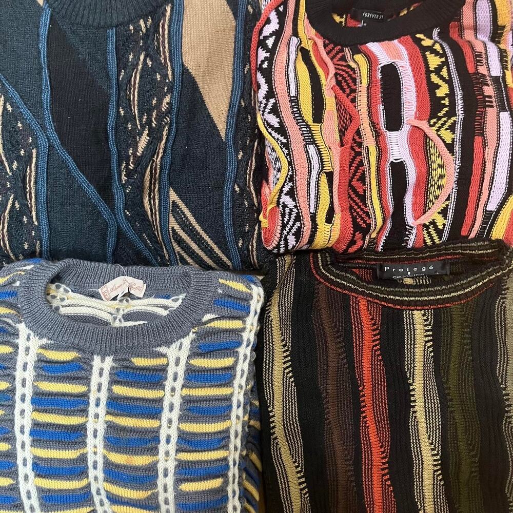 Lot of 9 Coogi Style Sweaters Bulk Wholesale Mixed Sizes Vintage Reseller Bundle - Picture 4 of 7
